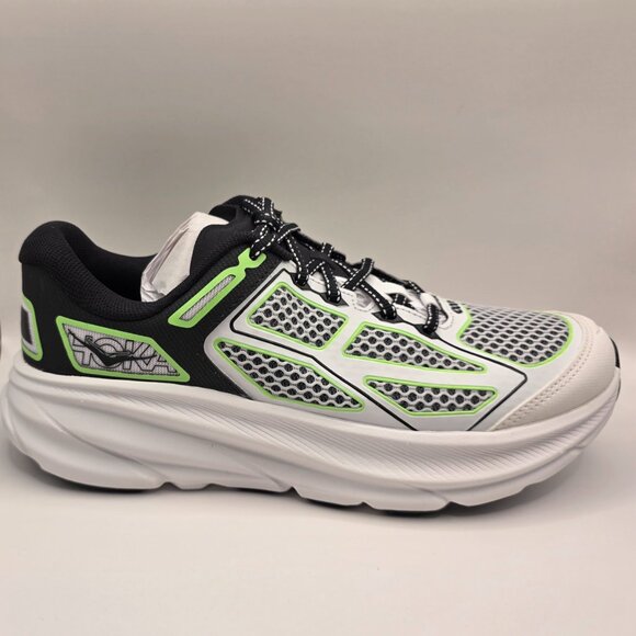 Hoka - U Clifton One9 - Unisex - M 9/ W 10 - Blk/Wht/Neon Grn main image 5